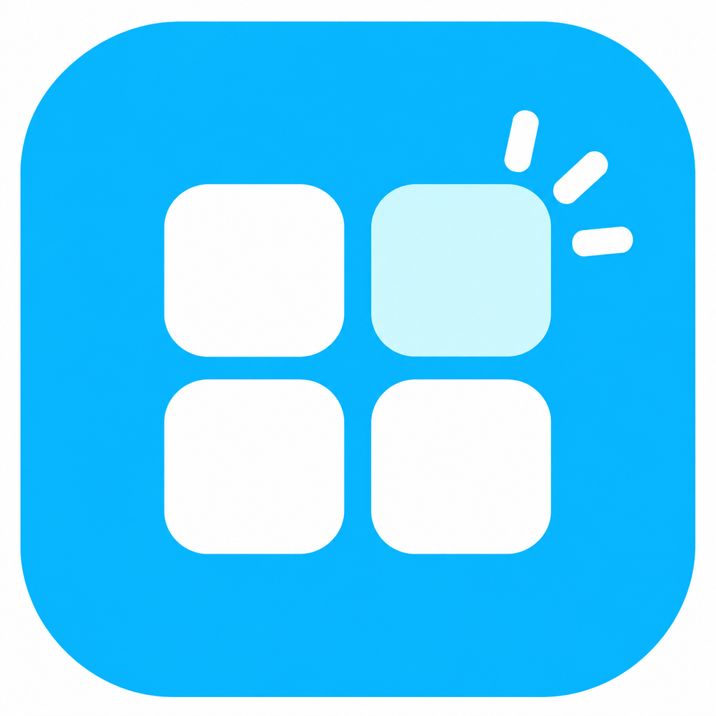 4つのタイルを並べた青いWebAppPlayerアイコン
